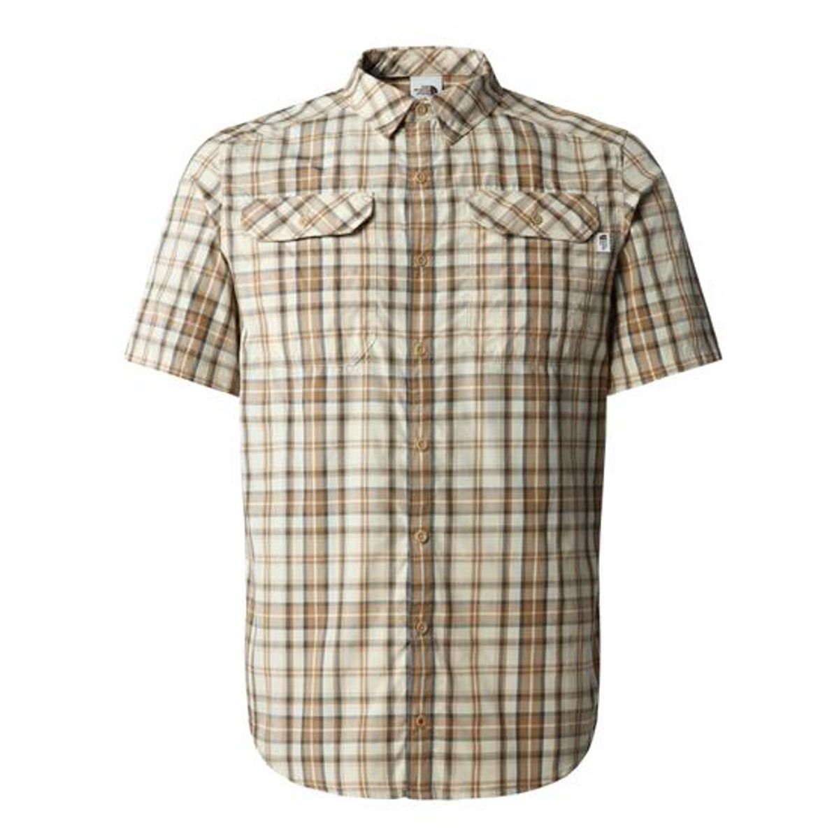 The North Face Mens S/S Pine Knot Shirt, Khaki Stone Plaid