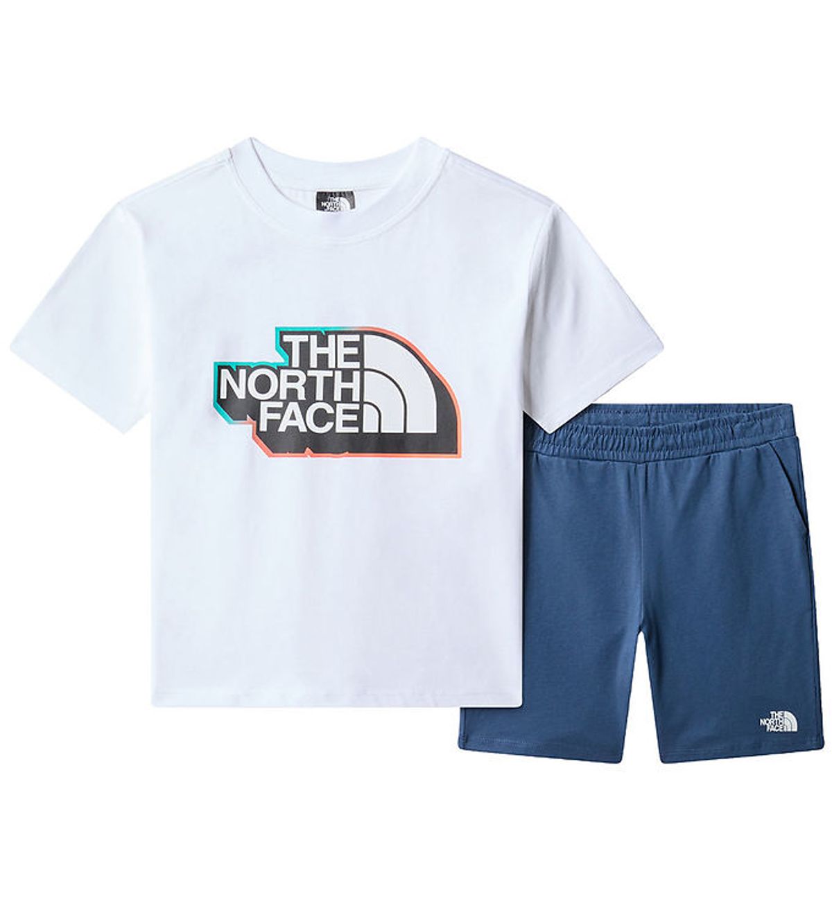 The North Face Shortssæt - T-shirt/Shorts - Hvid/Shady Blue