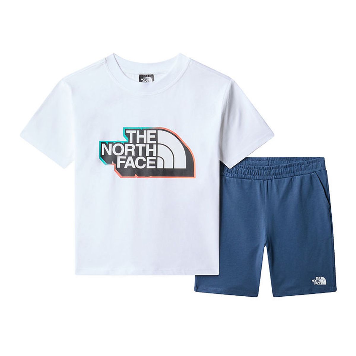 The North Face Shortssæt - T-shirt/Shorts - Hvid/Shady Blue