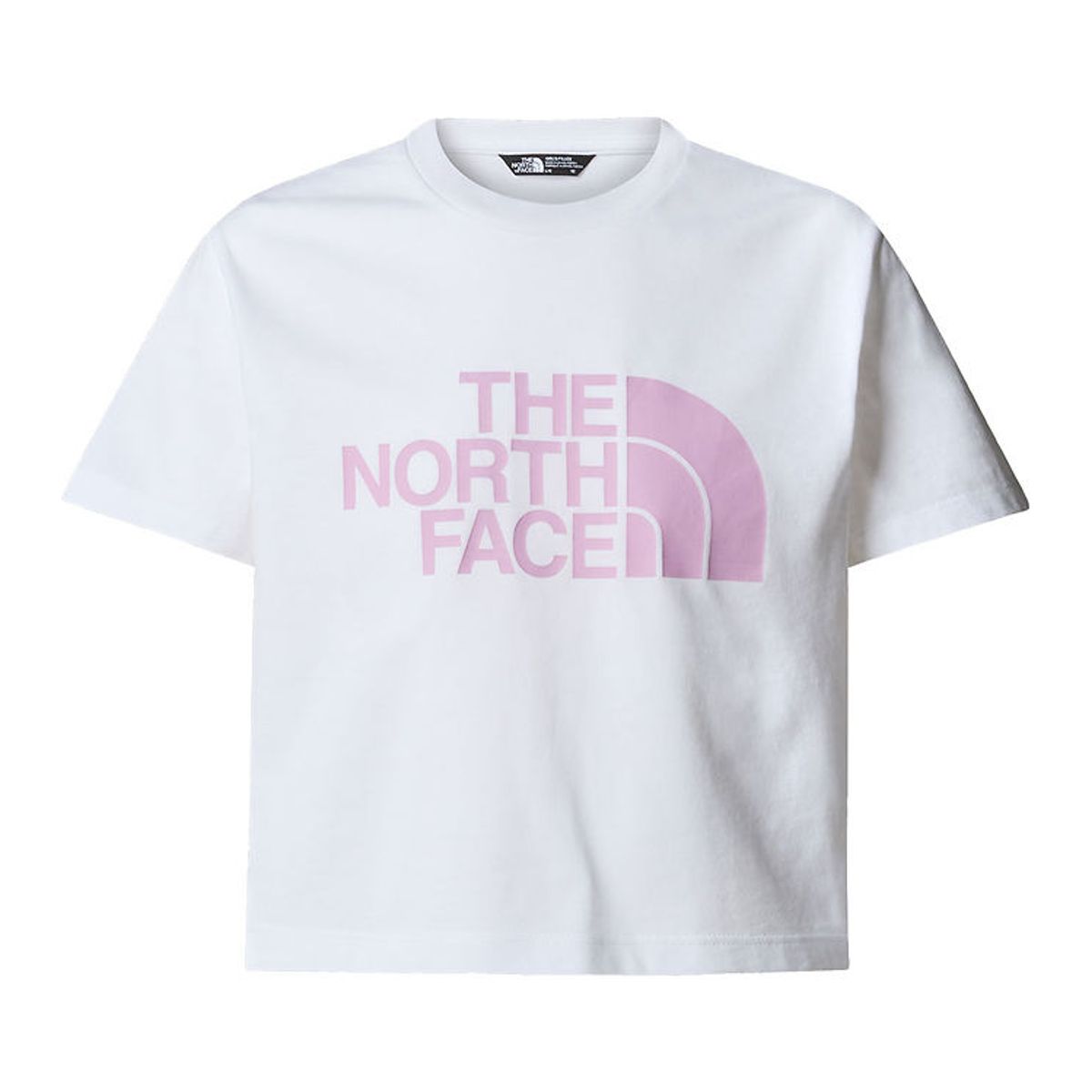 The North Face T-shirt - Cropped - Easy - Hvid/Cyber Pink