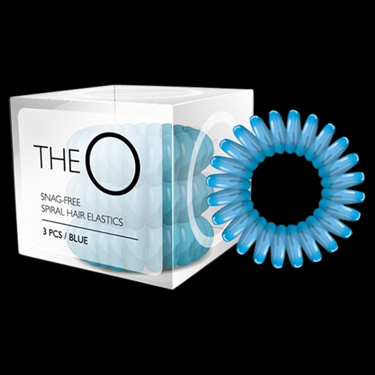 The O Spiral Hårelastikker 3 stk - Blue