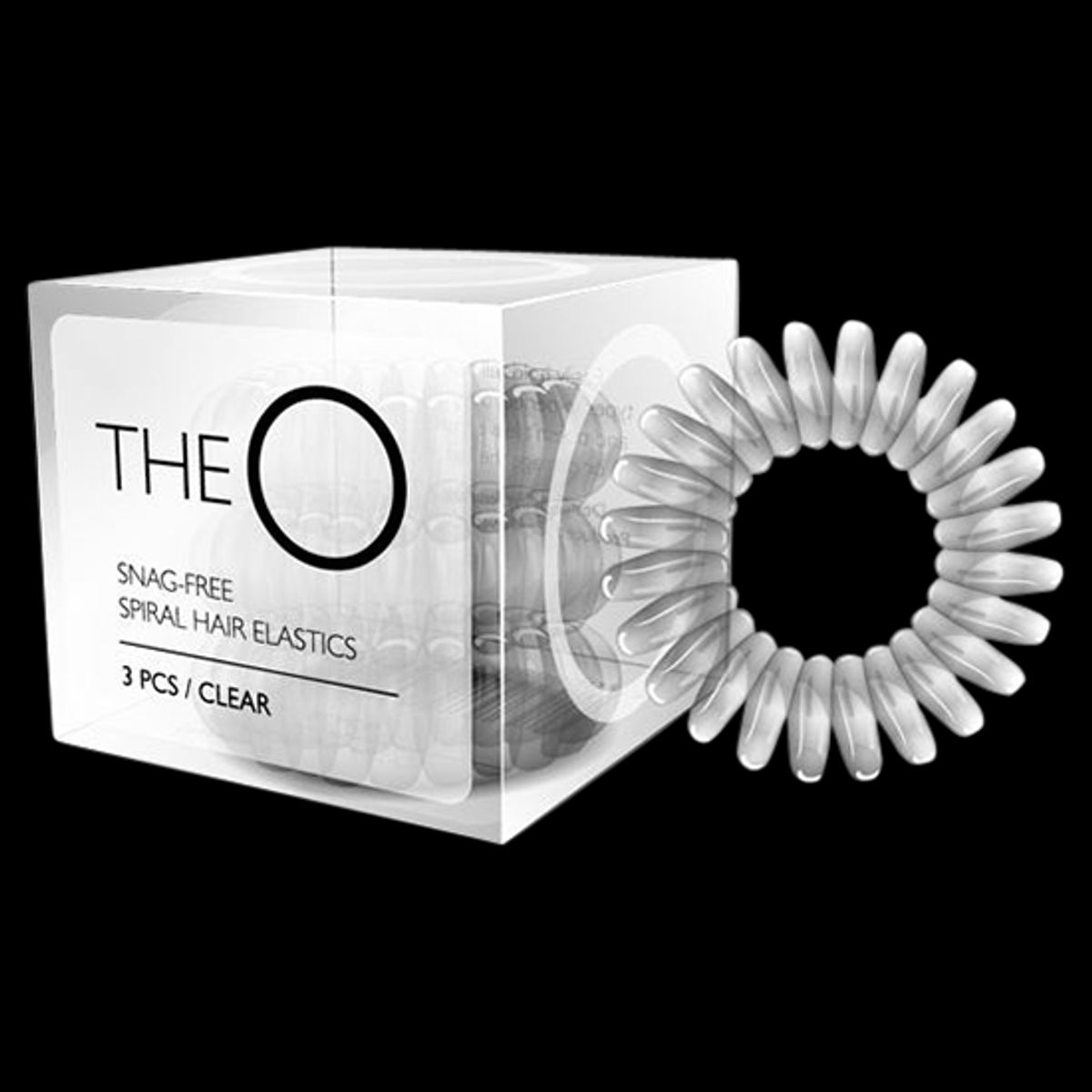 The O Spiral Hårelastikker 3 stk - Clear