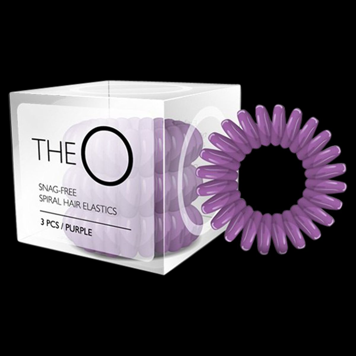 The O Spiral Hårelastikker 3 stk - Purple