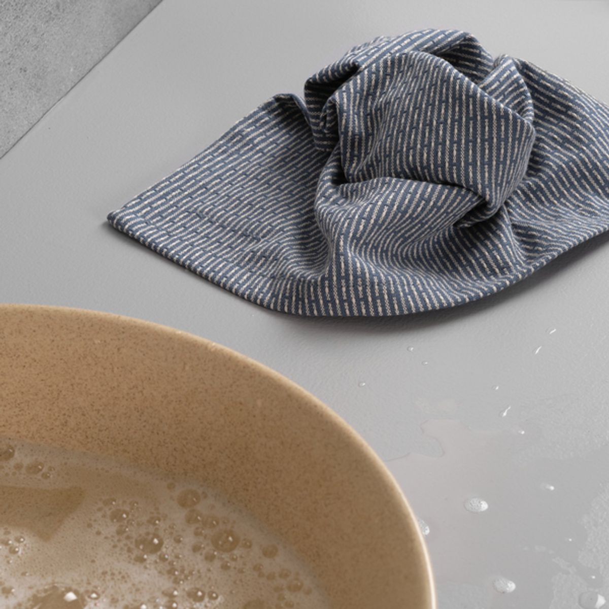 The Organic Company - Kitchen Cloth - Karklud Grey Blue Stone