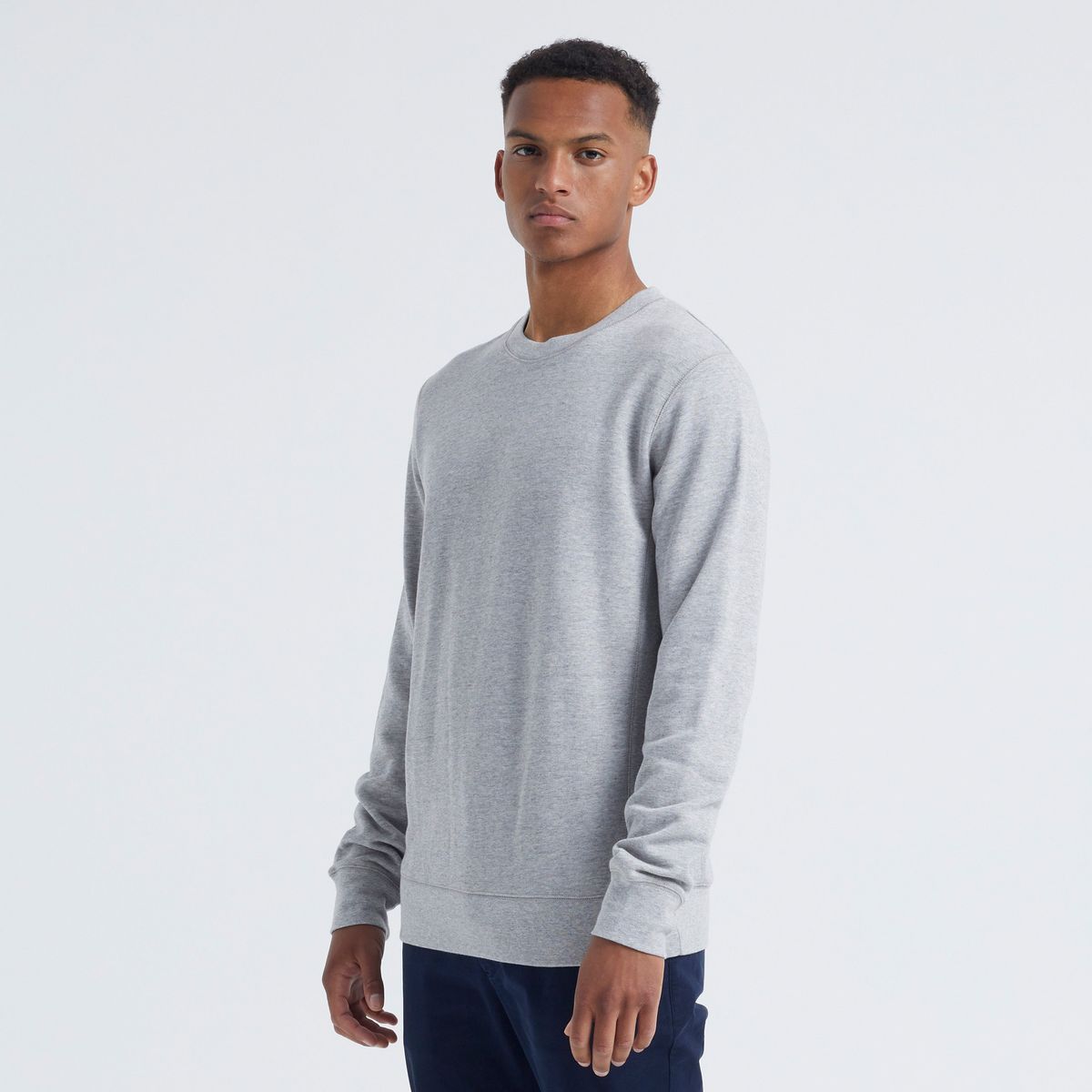 The Organic Sweatshirt - Light Grey Melange - M