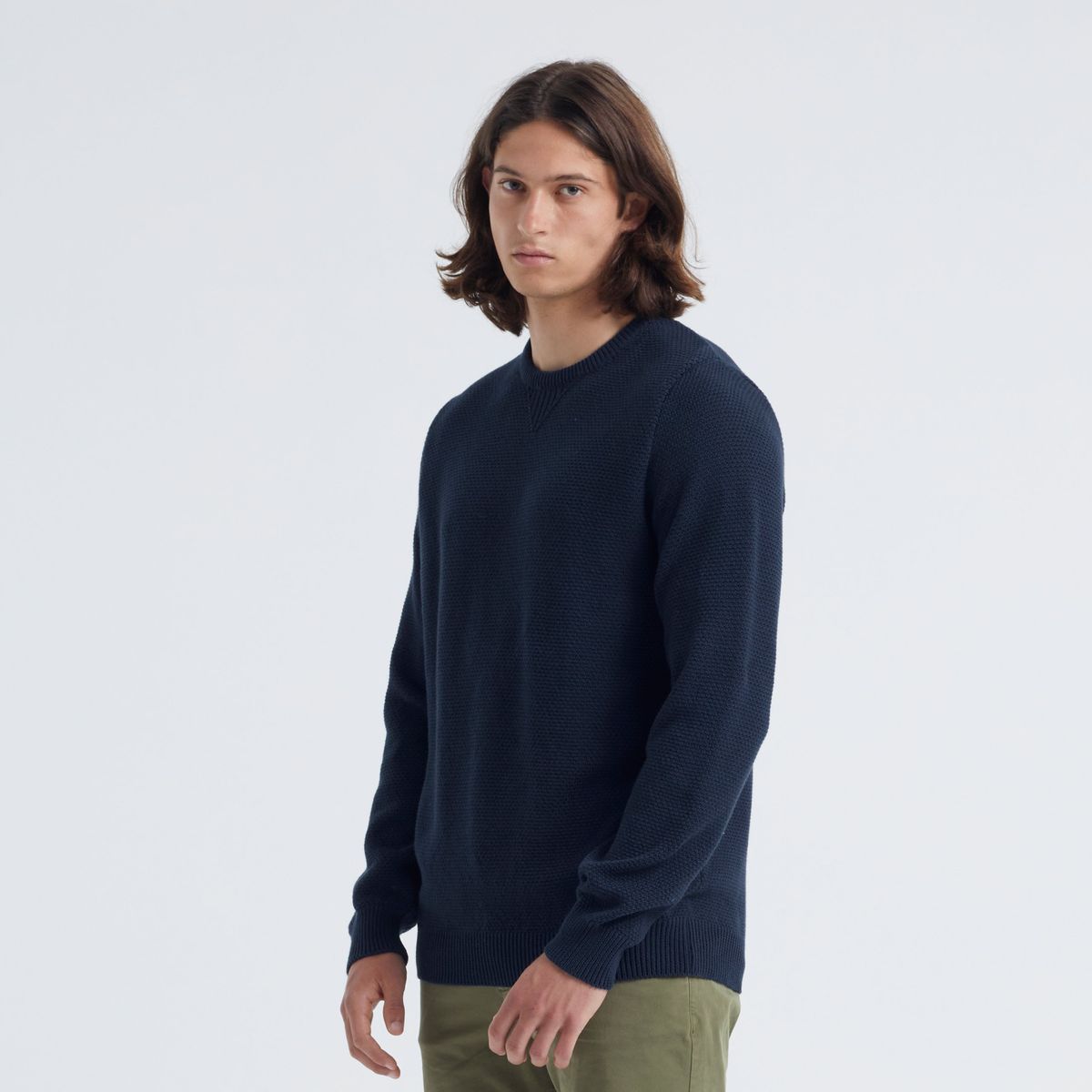 The Organic Waffle knit - Navy Blazer - XL