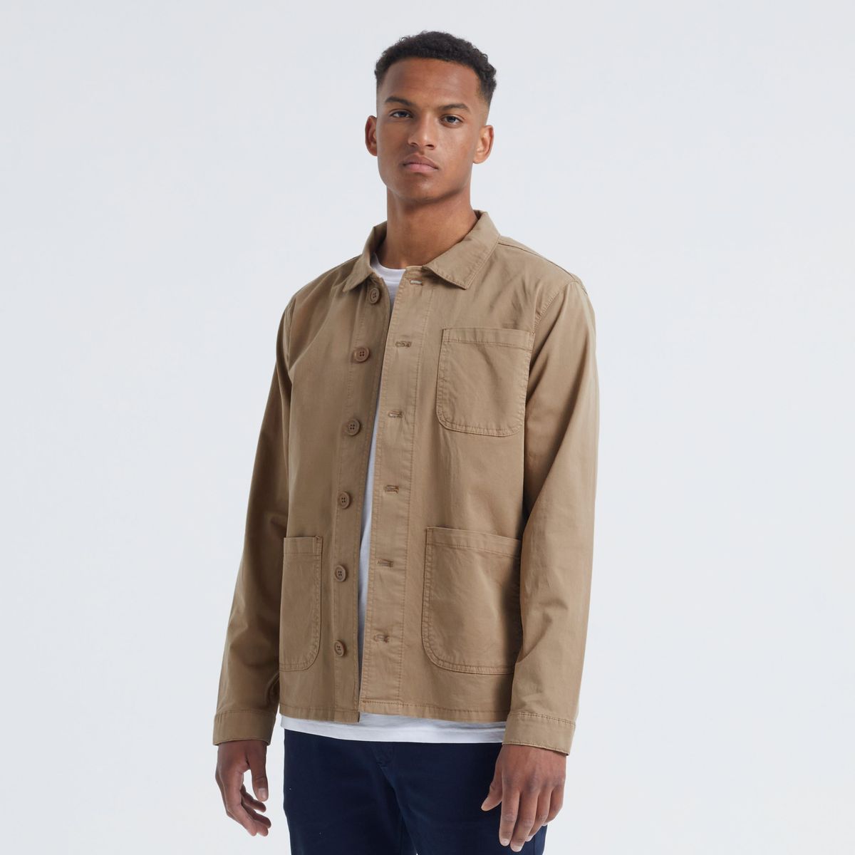 The Organic Workwear Jacket - Khaki - L