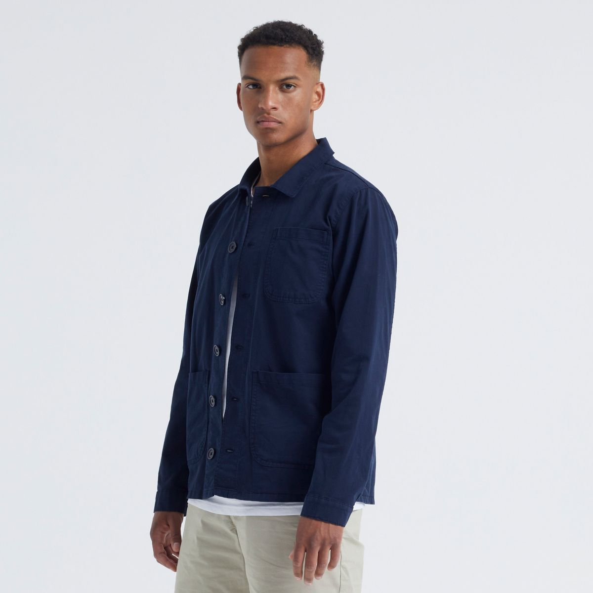 The Organic Workwear Jacket - Navy Blazer - L