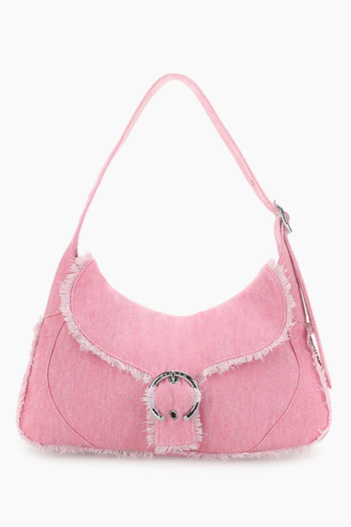 Thea Buckle Shoulder Bag - Flamingo - Silfen Studio - Pink One Size