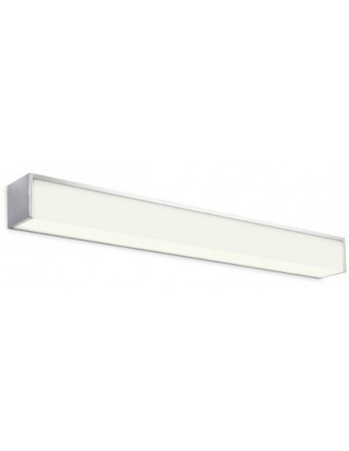 THELA Badeværelseslampe i metal og polycarbonat B60 cm 1 x 17W SMD LED - Krom/Opalhvid