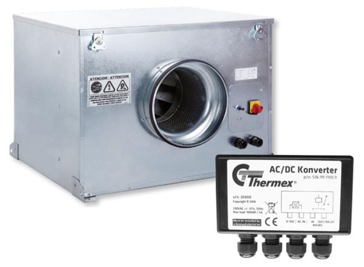 Thermex loftmotor - inkl AC/DC konverter CAB-200 EC