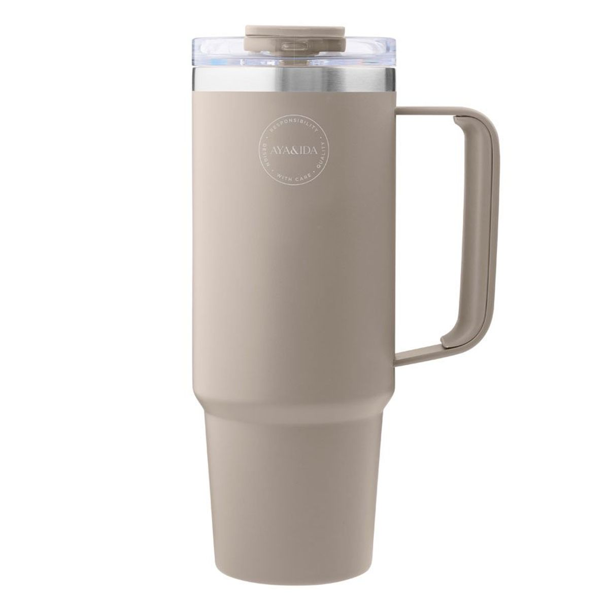 Thermo Cup w. Straw cream beige