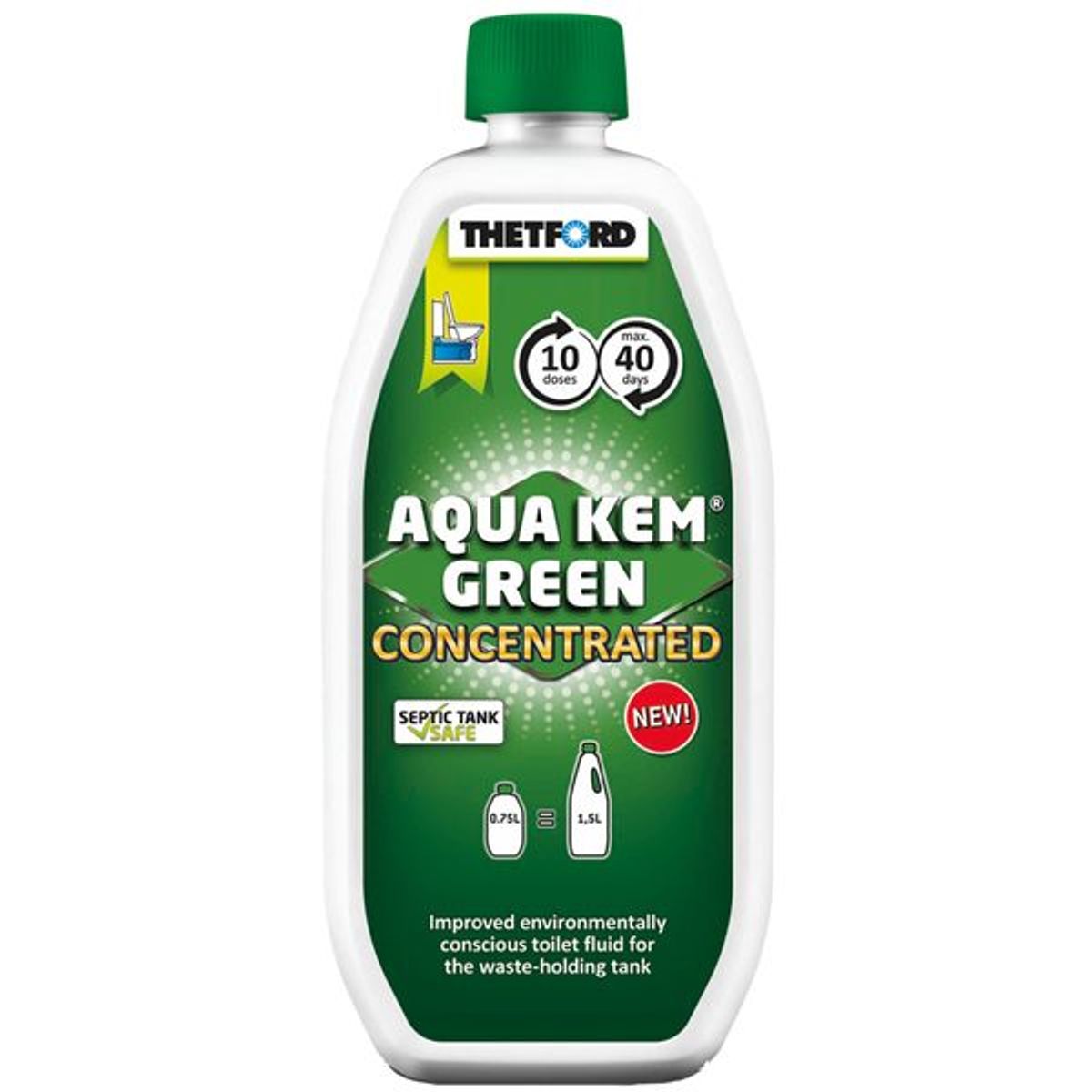 Thetford Toiletvæske Aqua Kem Green koncentreret 0,75 L DK/N - 1070601