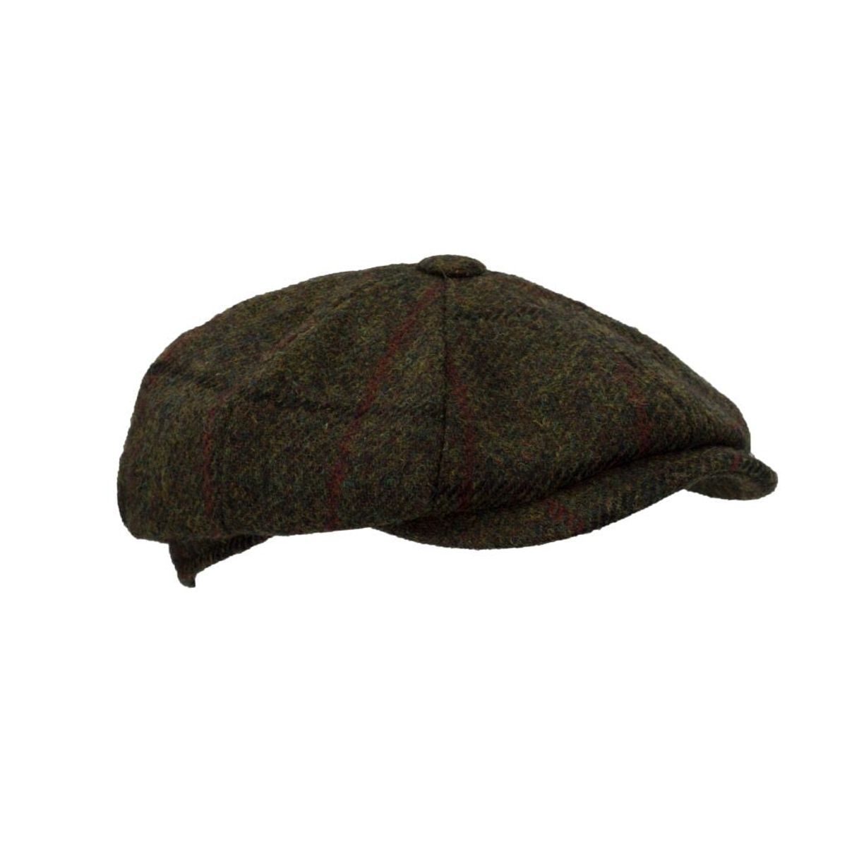 Thomas Harris Tweed Bakerboy hat, jægergrøn - L - 59 cm