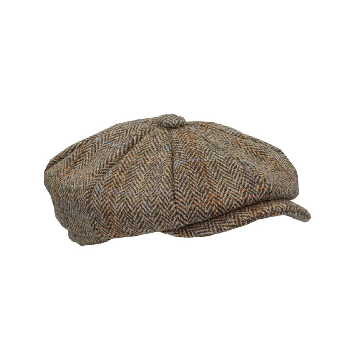 Thomas Harris Tweed Bakerboy hat, lys sand - L - 59 cm