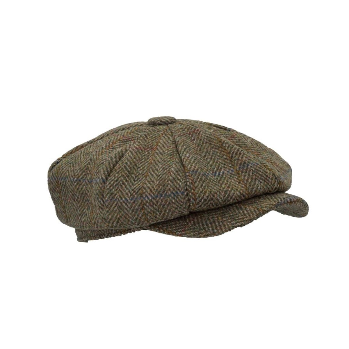 Thomas Harris Tweed Bakerboy hat, mosgrøn - S - 57 cm