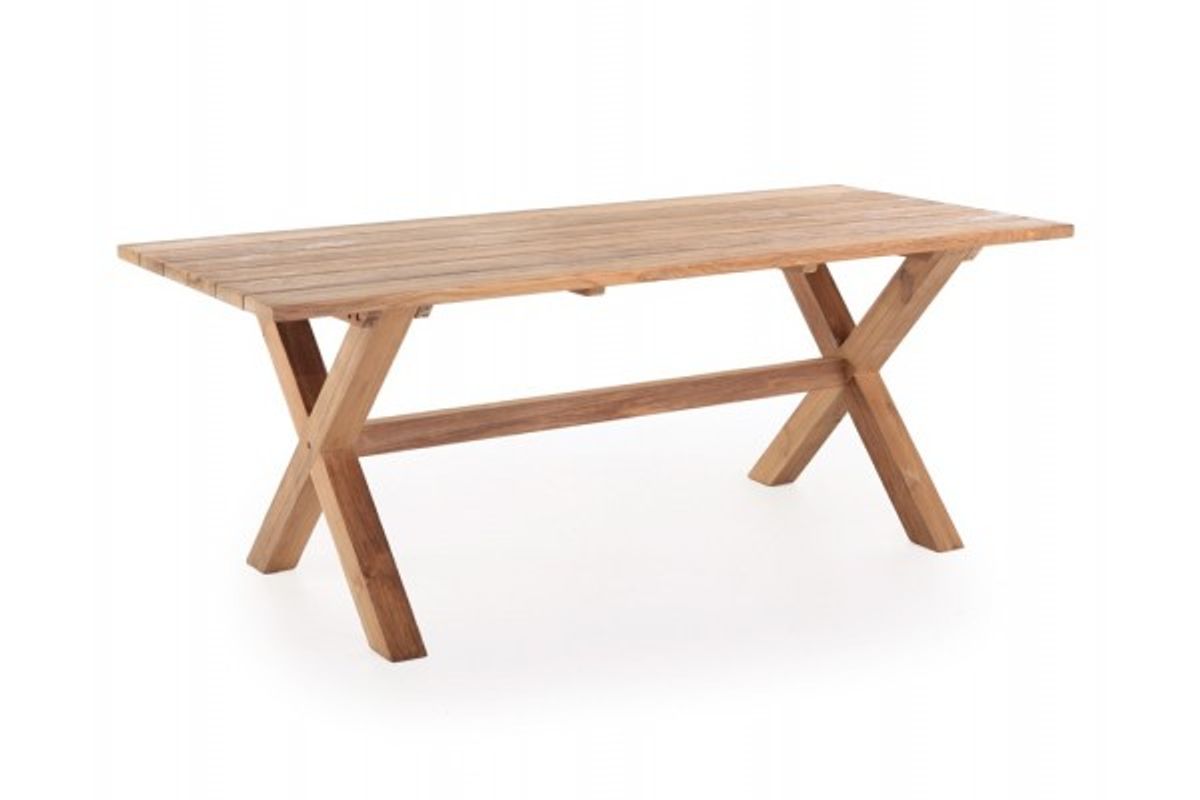 Thor Teak Plankebord m/x-legs - 90x200 cm