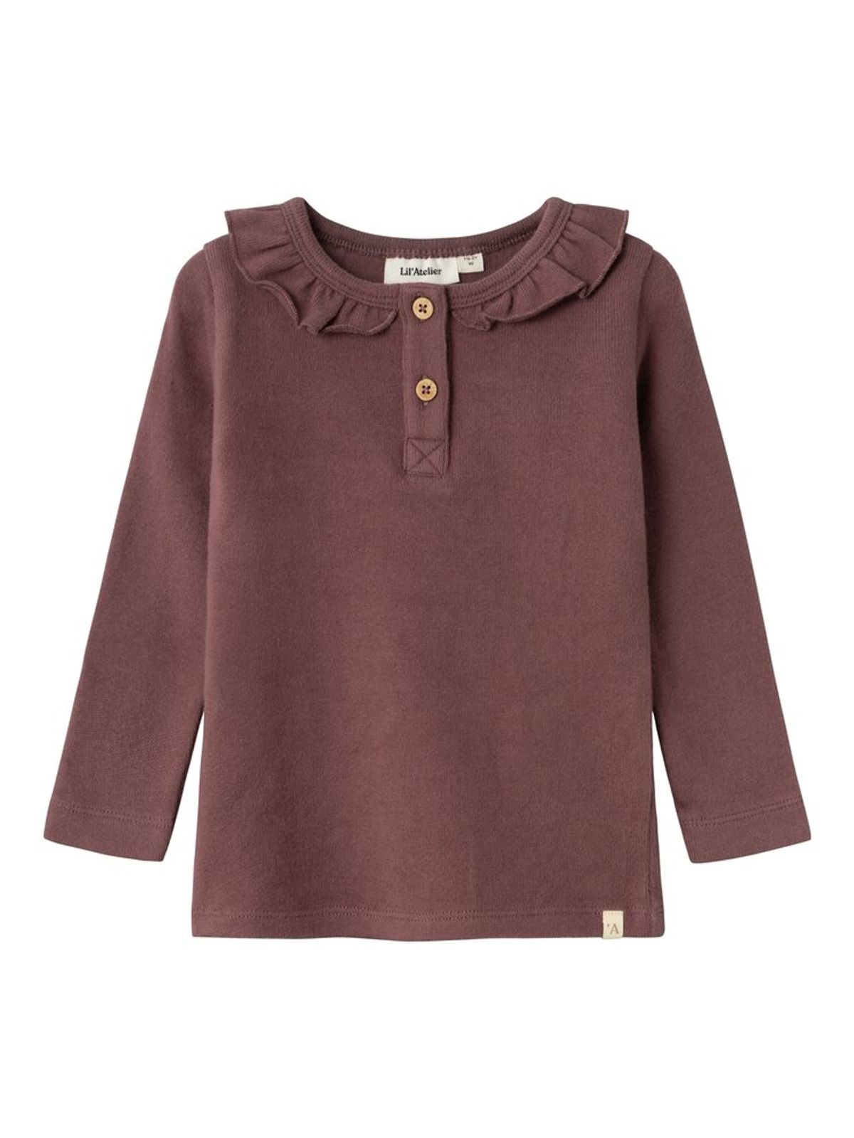 Thoro langærmet slim top - ROSE BROWN - 110