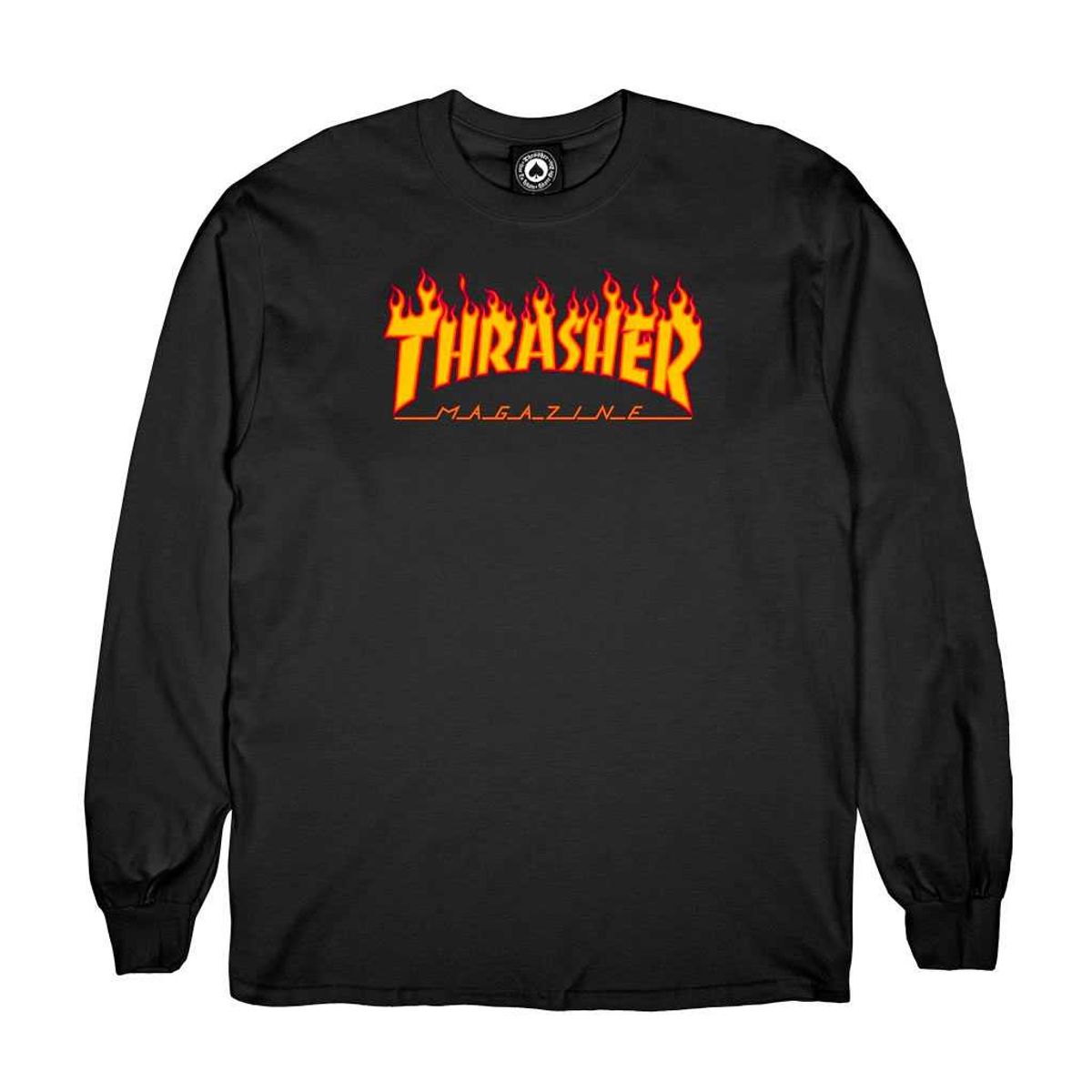 Thrasher Flame Langærmet T-Shirt Sort