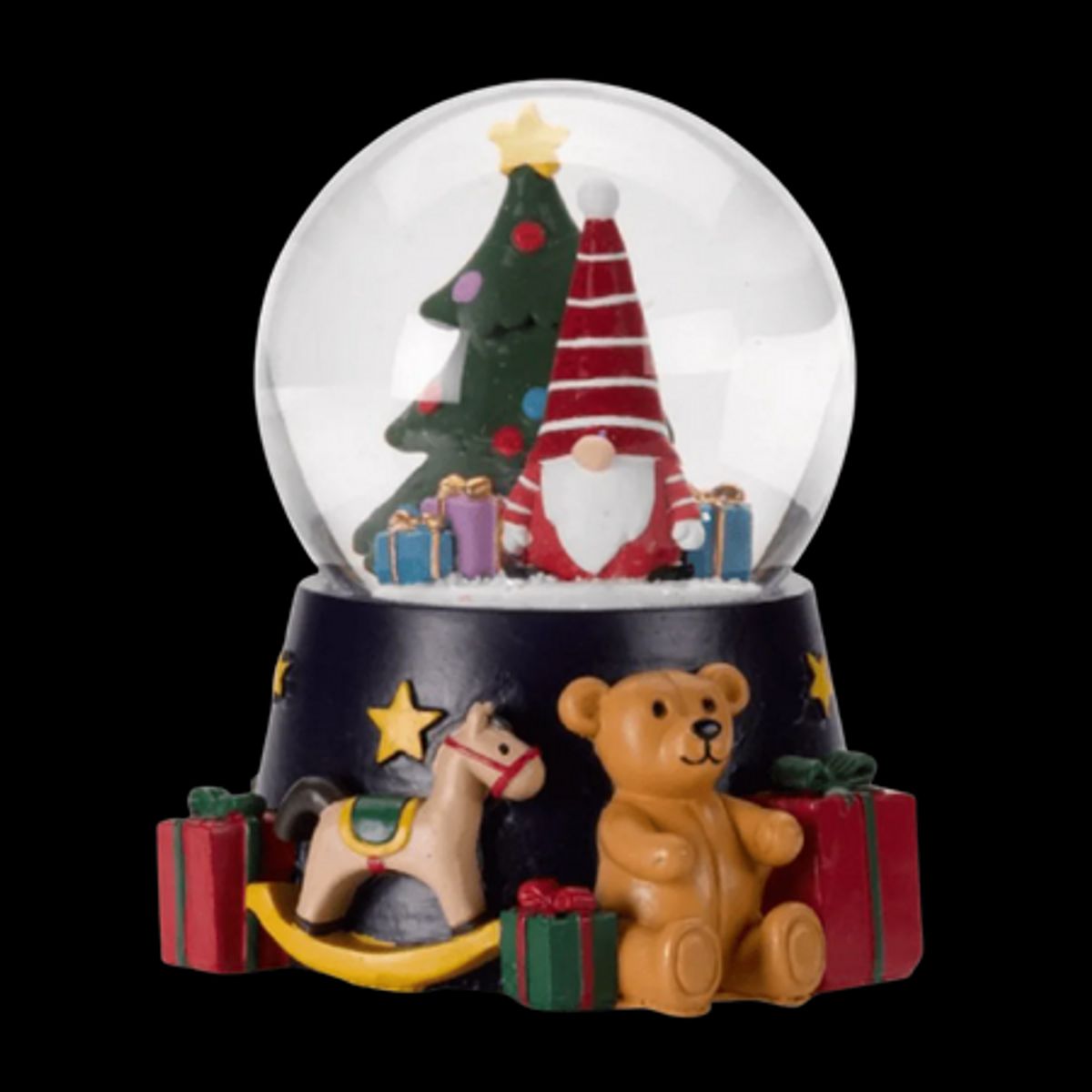 Three Kings Musical LED Snekugle Julemand - 10cm