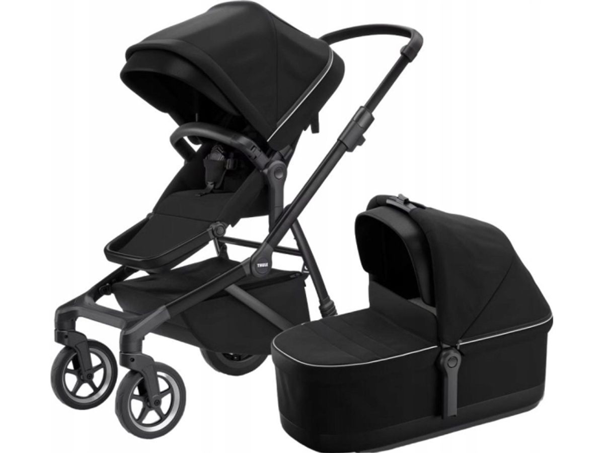 Thule Sleek Stroller+Carry Cot, Midnight Black/Black, 11000026