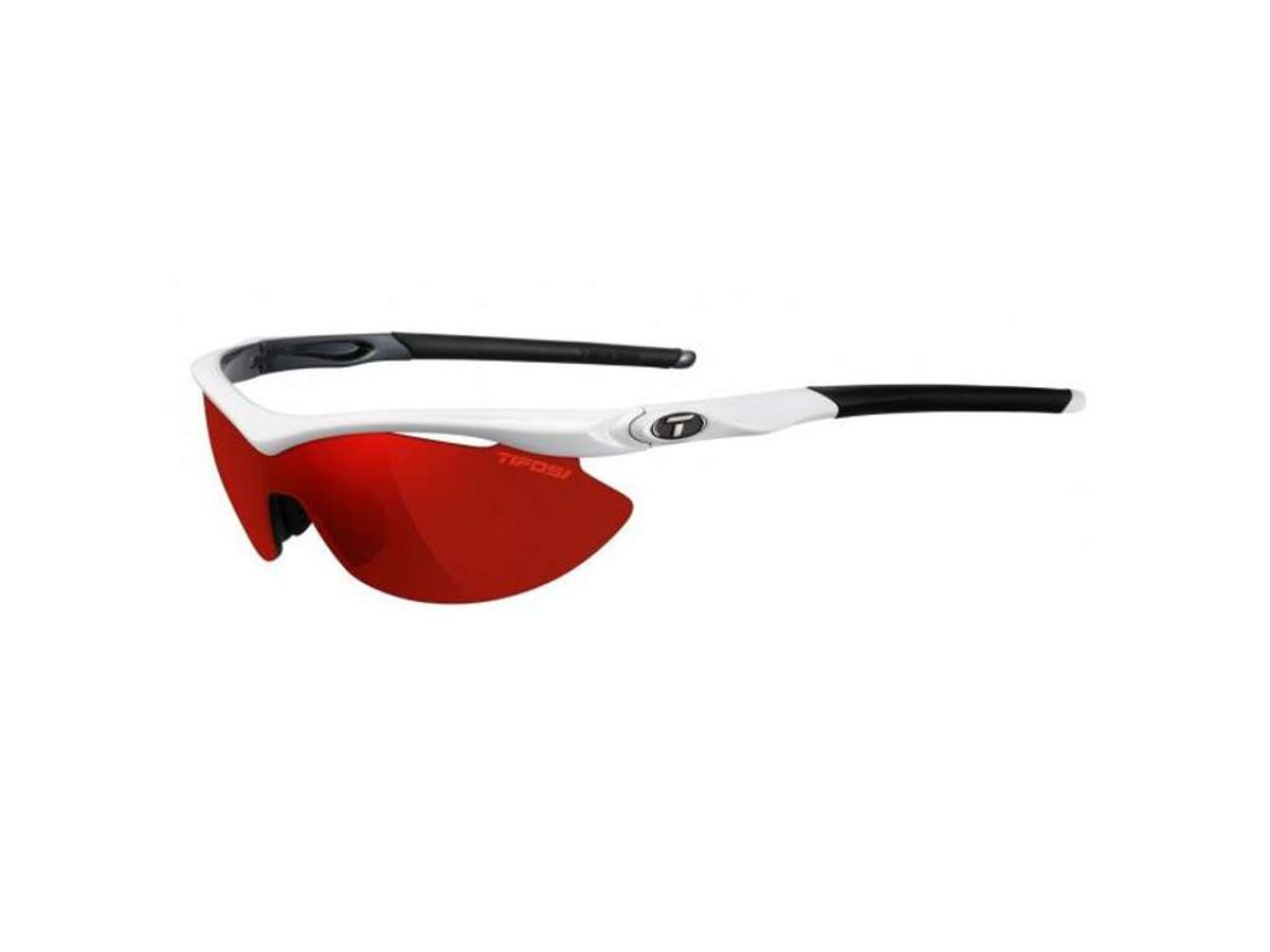 Tifosi Slip Cykelbrille - 3 Linser Clarion Rød/Clear/AC Rød - Hvid