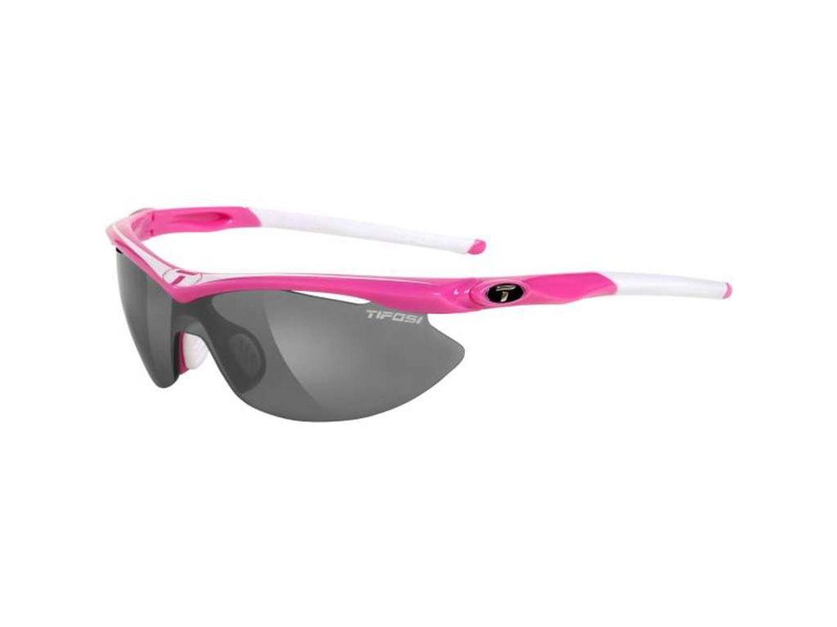 Tifosi Slip Cykelbrille - 3 Linser Smoke/Clear/AC Rød - Pink