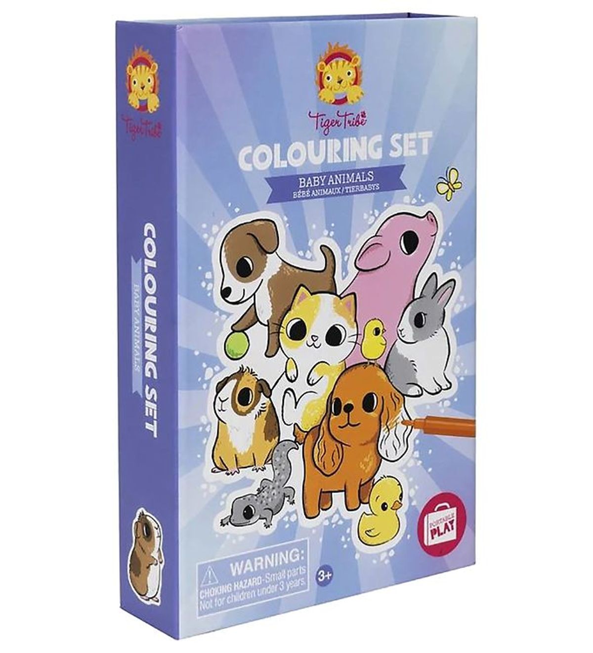 Tiger Tribe Farevsæt - Colouring Set - Baby Animals