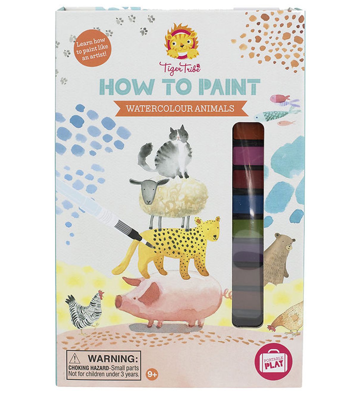 Tiger Tribe Farvesæt - How To Paint - Watercolour Animals