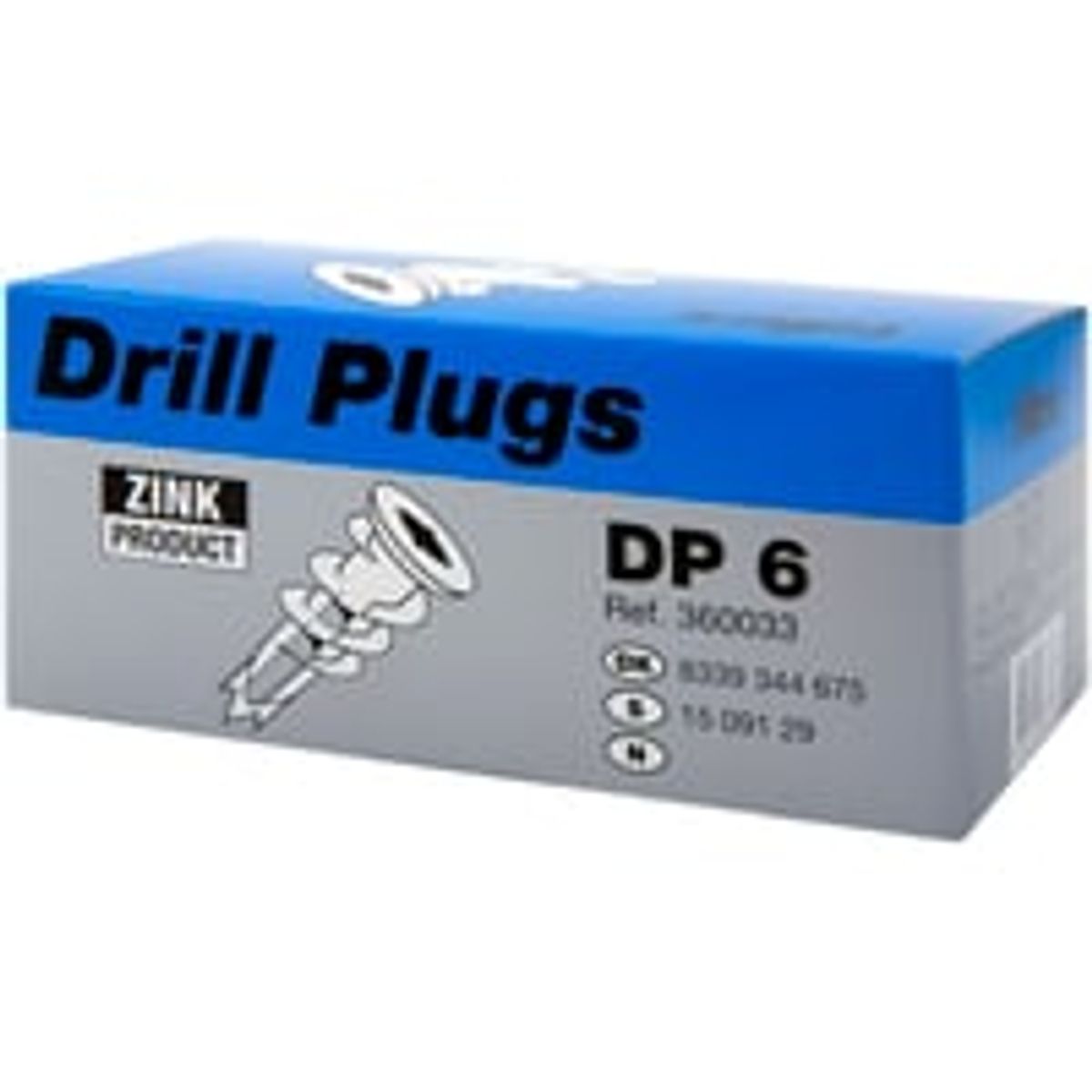 Tillex DP-6 - Skrueplug af zink til gipsvg (1, 2 og 3 lag) og 4,5 mm skrue