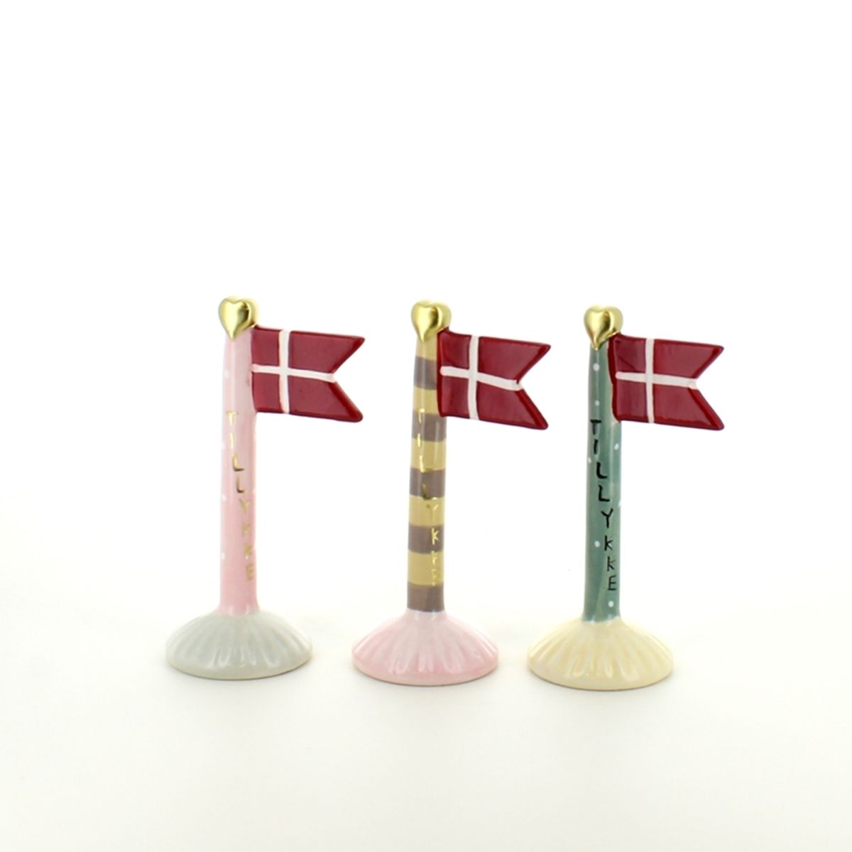 Tillykke, lad os fejre dig, flag 14cm - Grøn