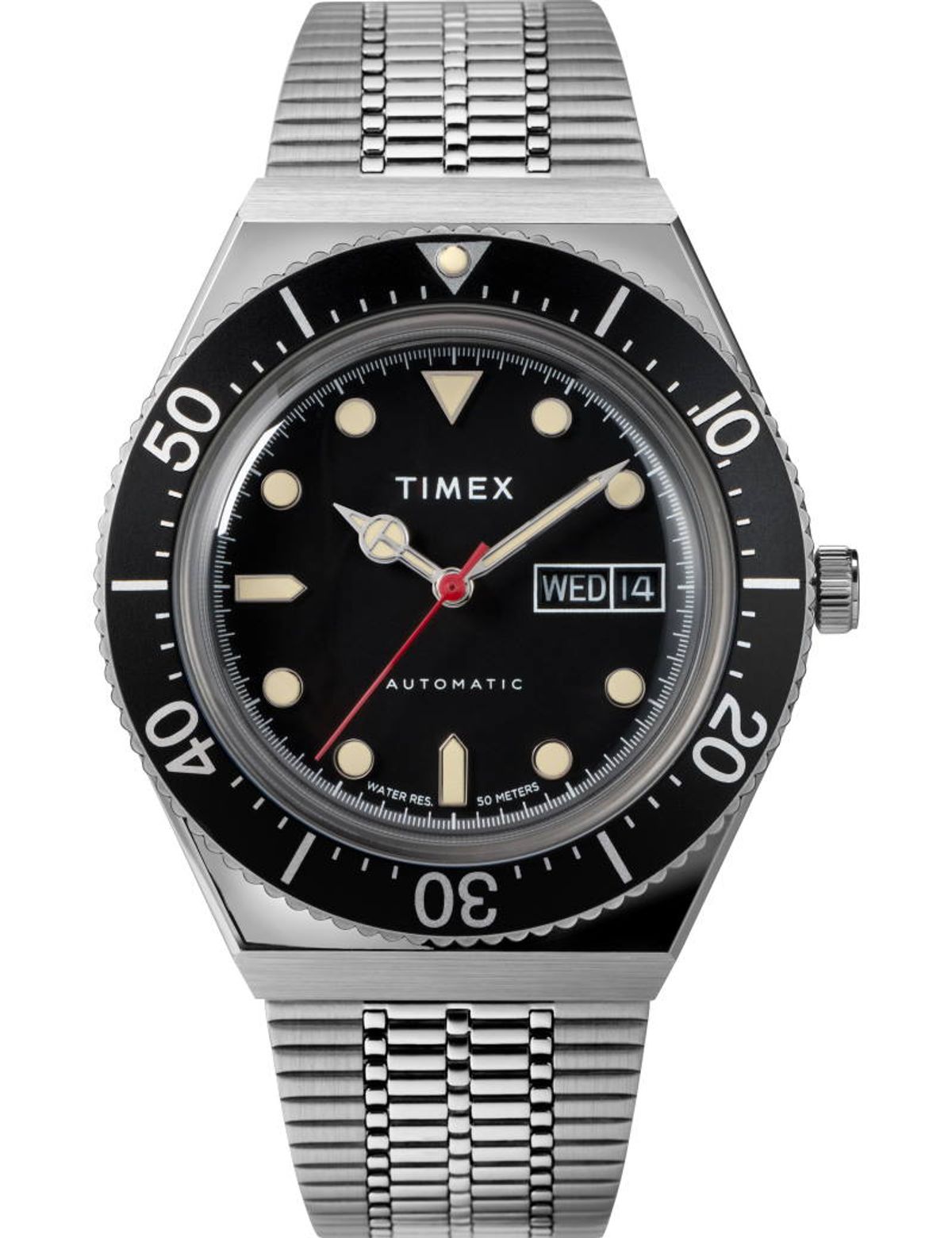 TIMEX M79 Automatic sort med lænke Ø40