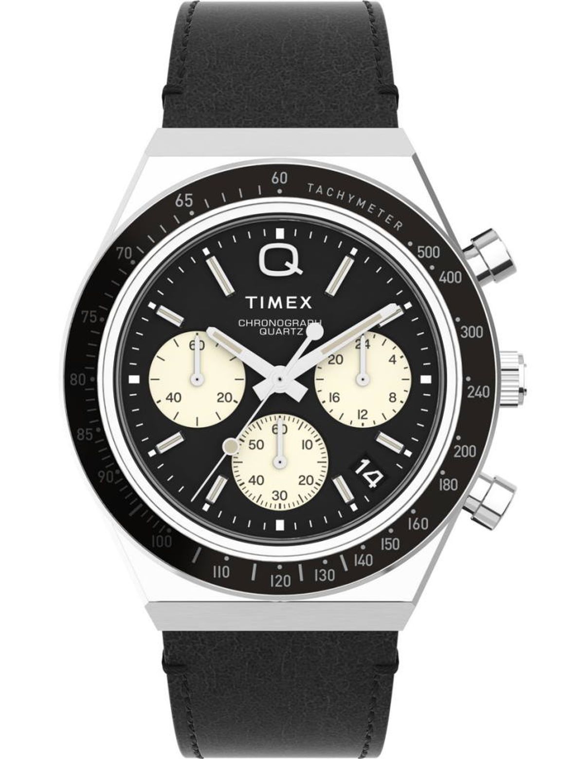 TIMEX Q Timex Chronograph sort Ø40