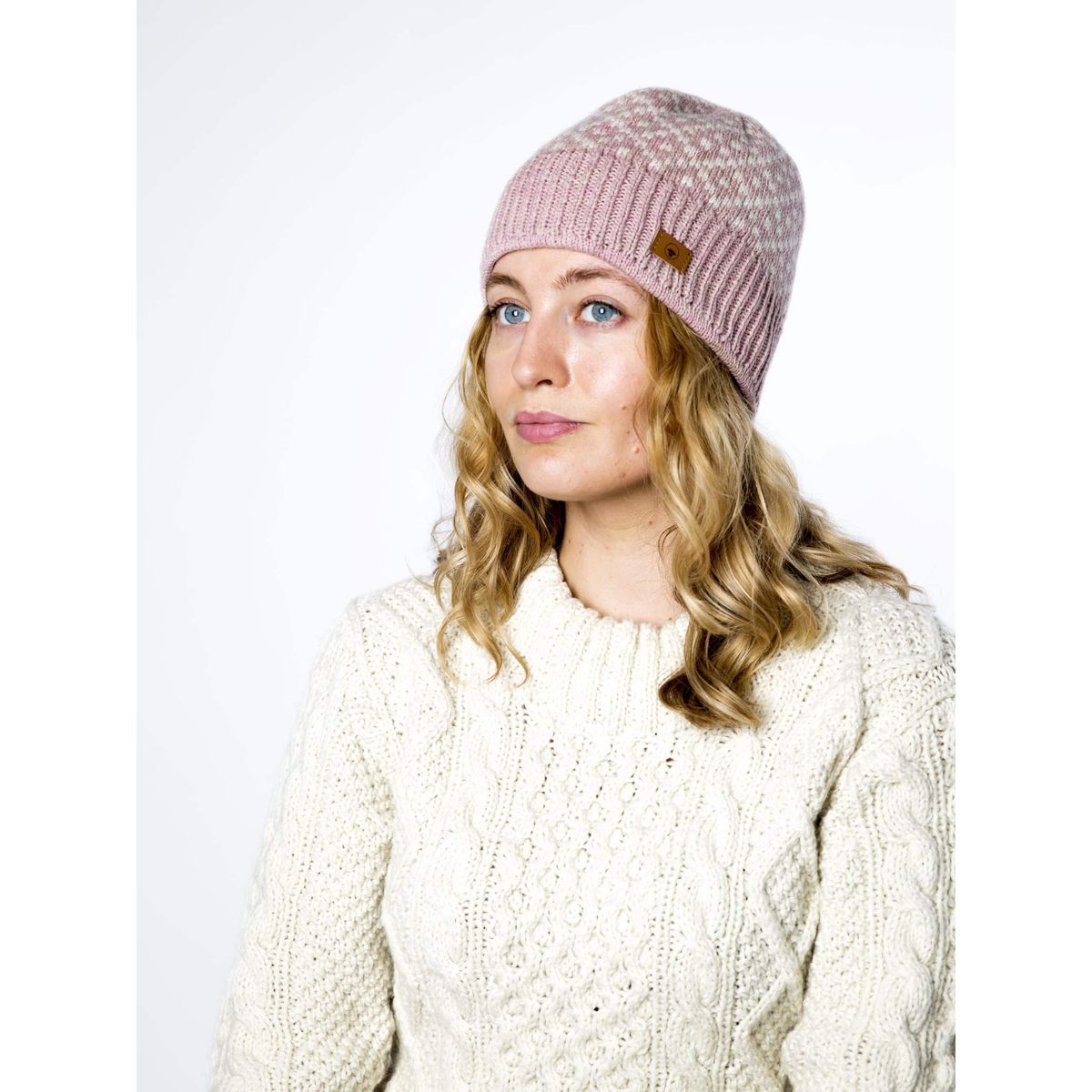 Tinka Hat Double - Fuza Wool - Dark Rose