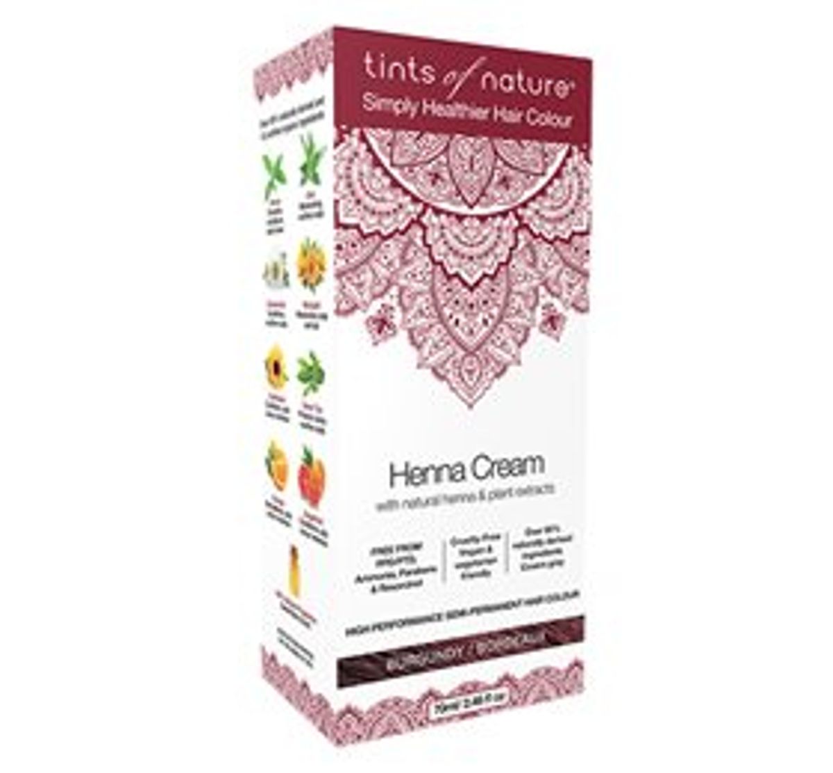 Tints of Nature Hårfarve Henna Creme Burgundy &bull; 70ml.