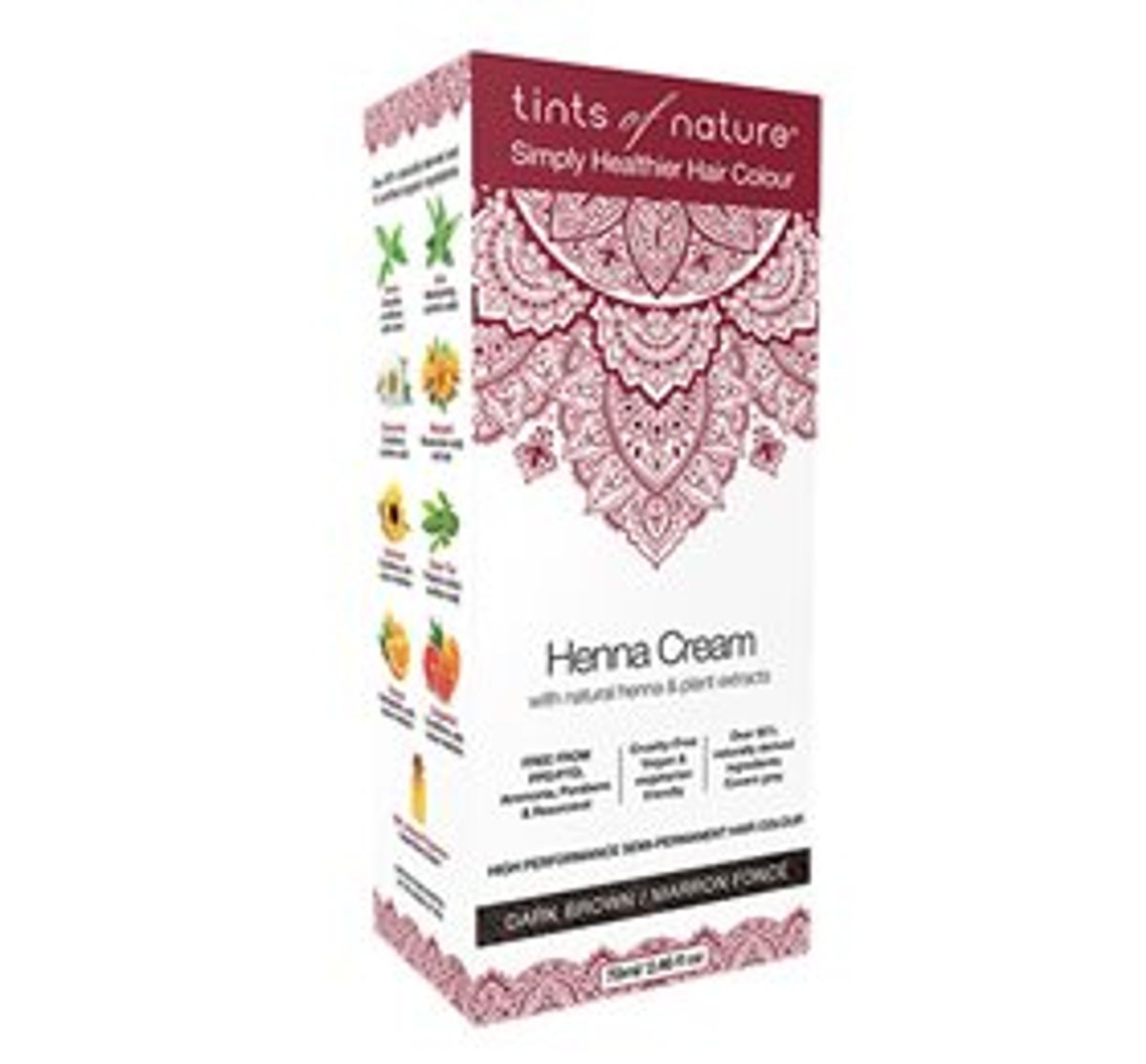 Tints of Nature Hårfarve Henna Creme Dark Brown &bull; 70 ml