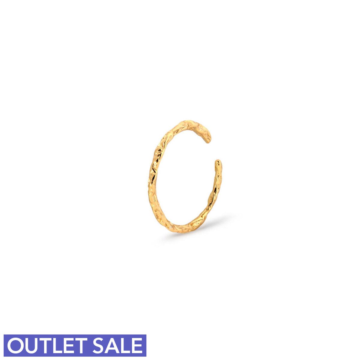 #TinyFoily fingerring / Cuff - onesize - regulerbar størrelse - 18 karat forgyldt Sterling sølv - OUTLET