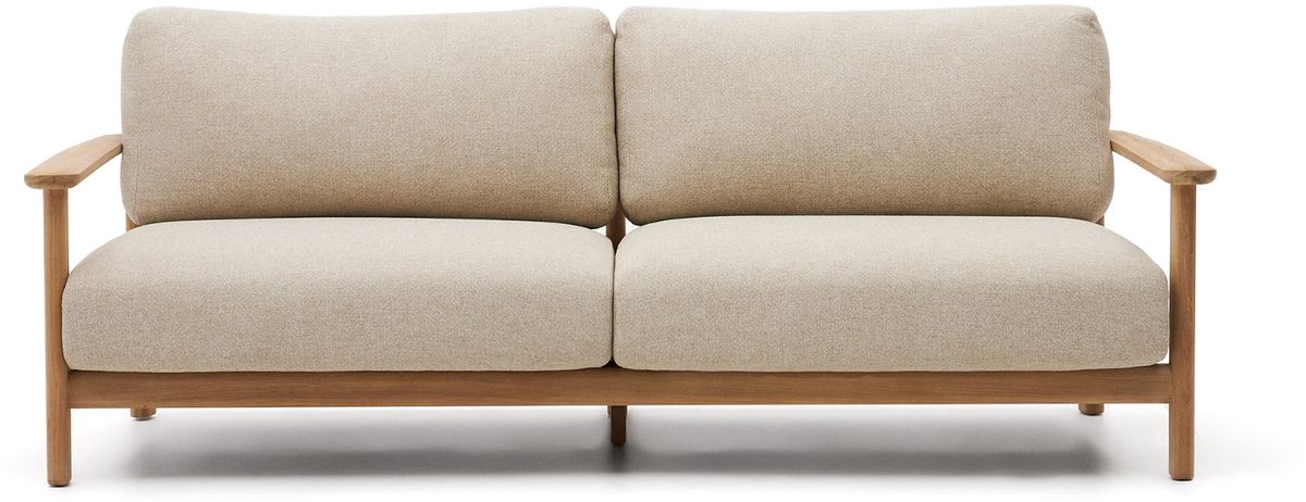 Tirant, Udendørs 3-personers sofa, natur, H76x212x96 cm, teaktræ