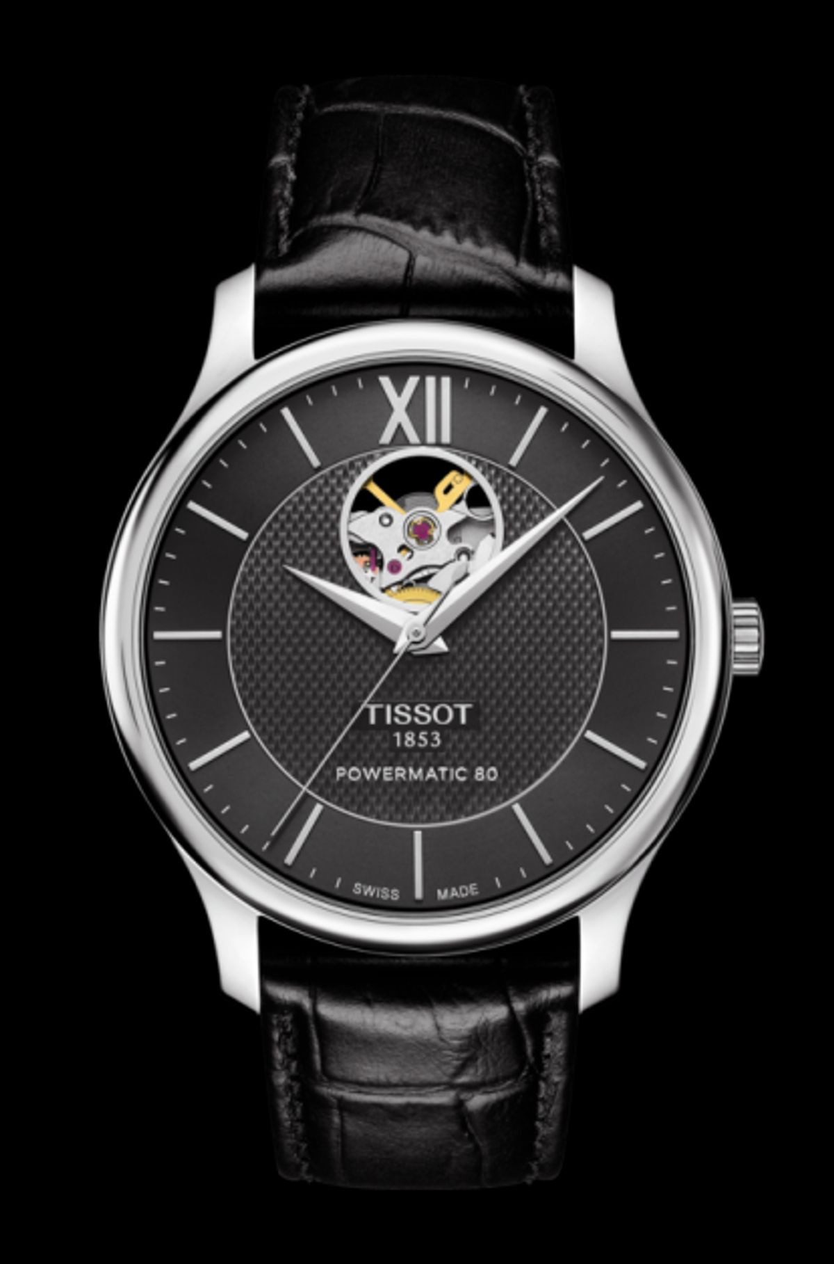 Tissot Tradition Automatic armbåndsur i stål med rem