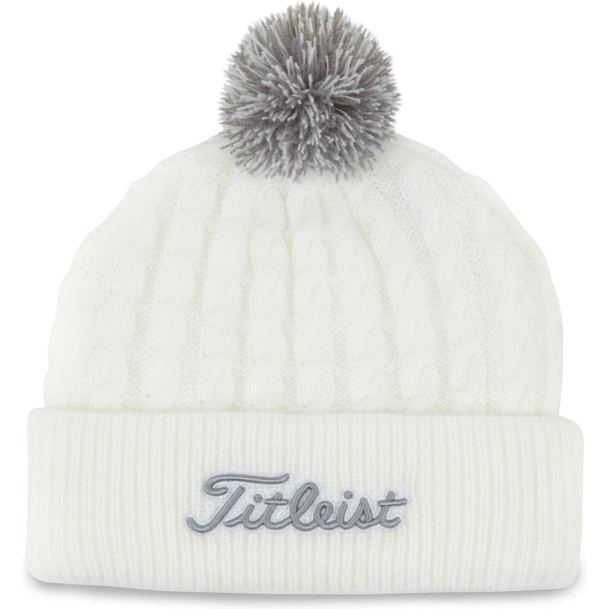 Titleist Cable Knit Pom Pom Hue - Wht/Gry - Str. Onesize