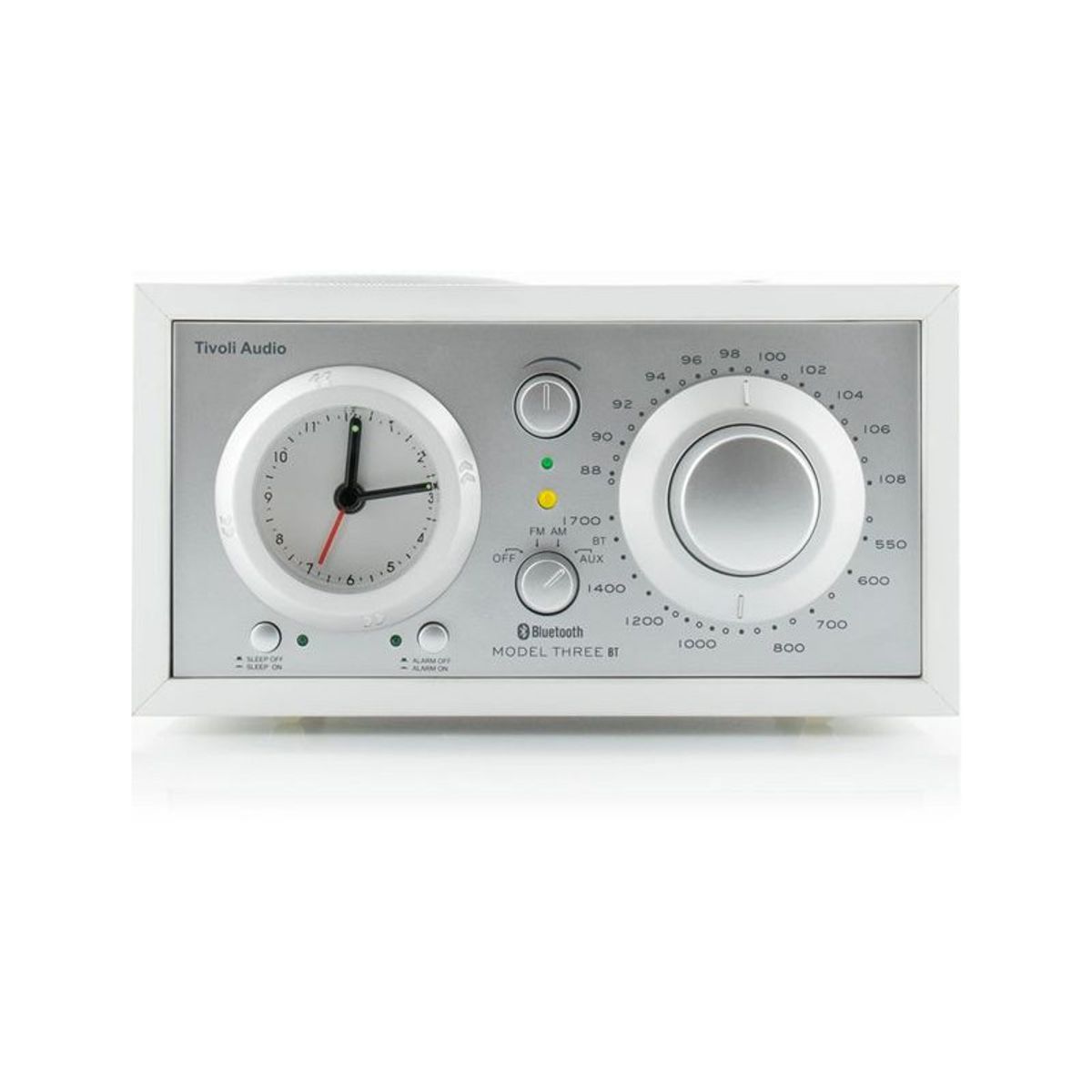 Tivoli Audio Model Three BT USB, white/silver DAB+/FM Radio med CD og bluetooth