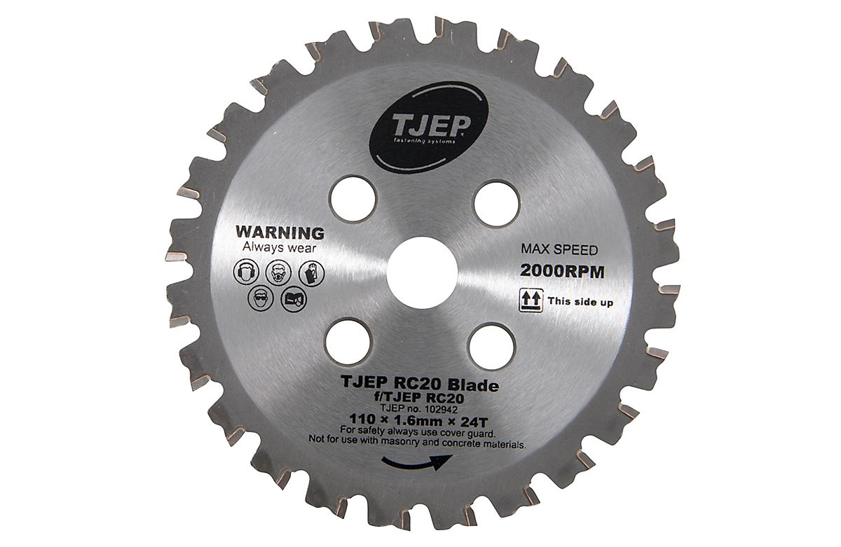 TJEP Klinge Ø110mm - RC20 Snitbr. 1,6mm, boring 15mm,24T (t/mask. 504801171+504801174)