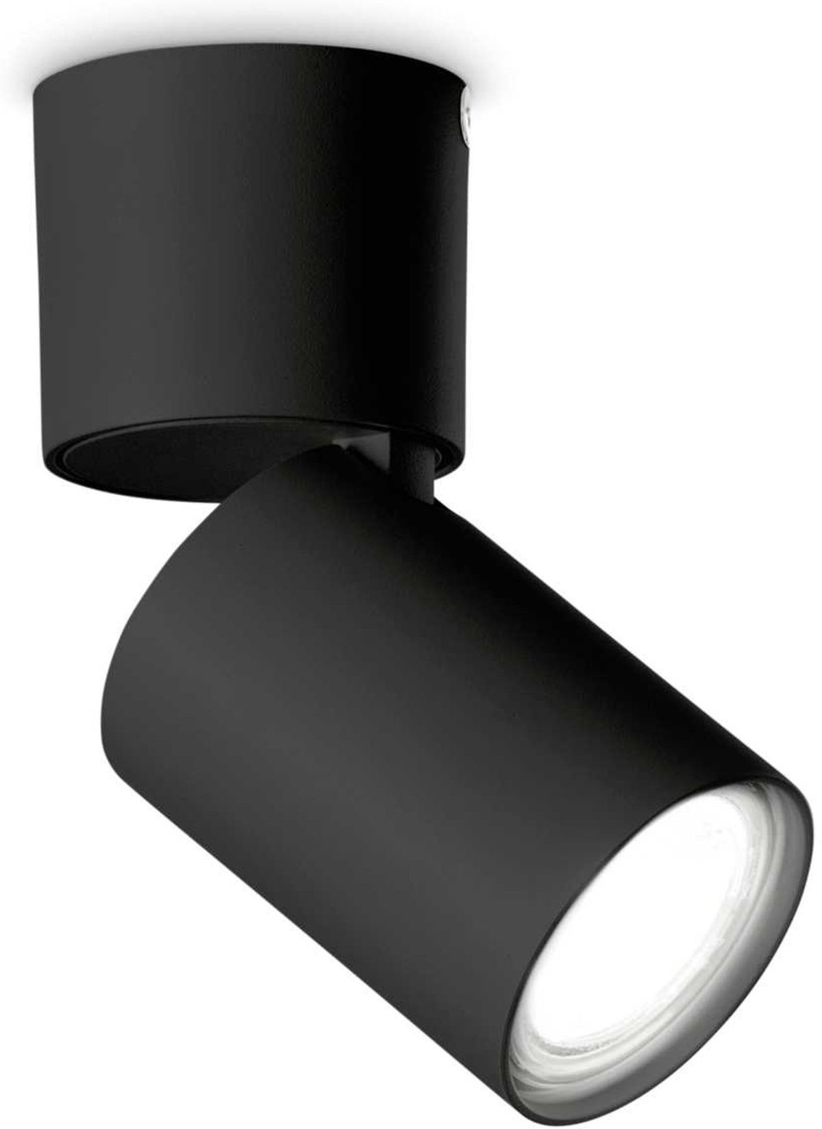 Toby, Loftslampe, GU10 max 1 x 35W, GU10, sort, metal, Ø58xH130mm