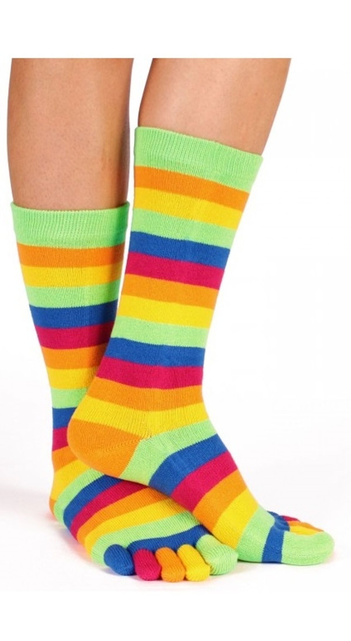 ToeToe Essential Mid-Calf Tåstrømper Stripy Str. 35-46