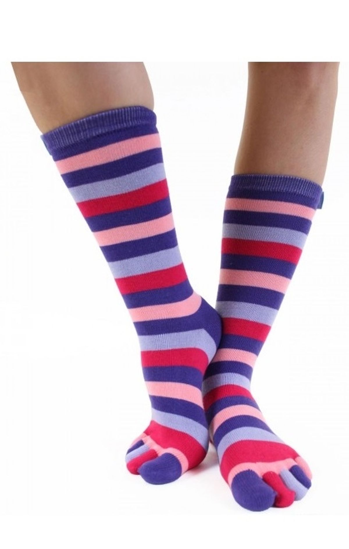 ToeToe Toesocks Essential Mid-Calf Lilla Striber str. 35-46