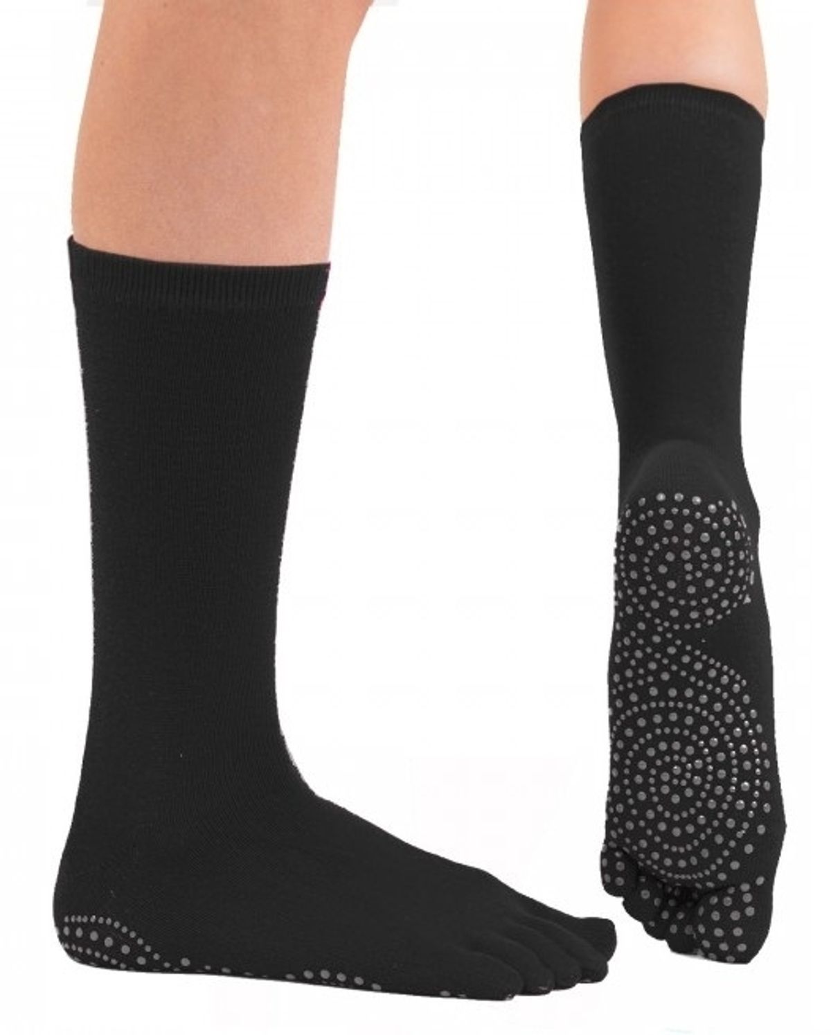 ToeToe Yoga & Pilates Mid-Calf Anti-Slip Strømper Str. 35-38