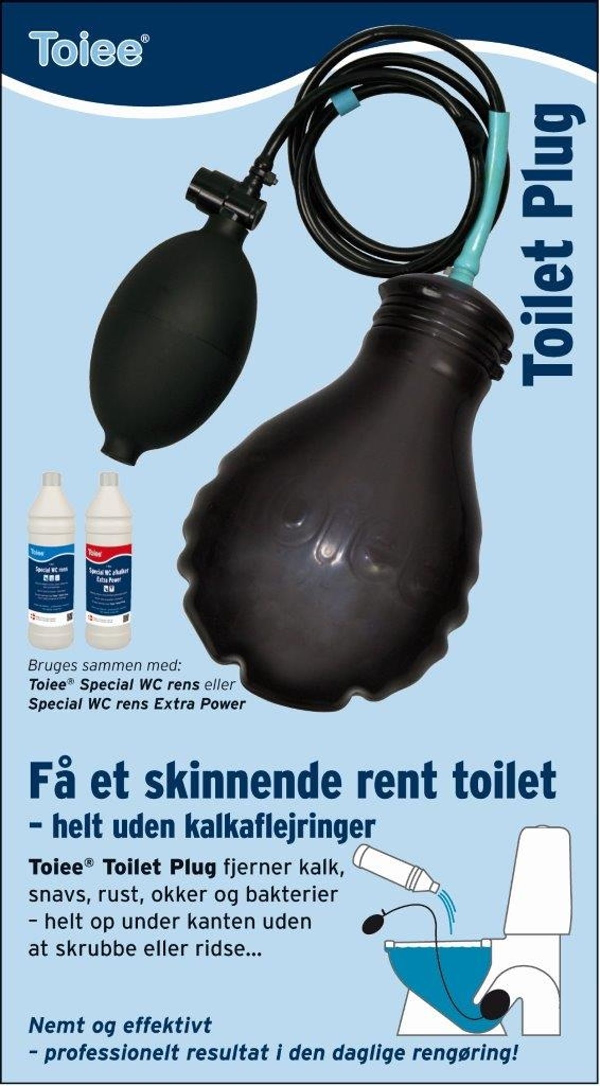 Toiee Toilet Plug - Til rens af toiletkumme