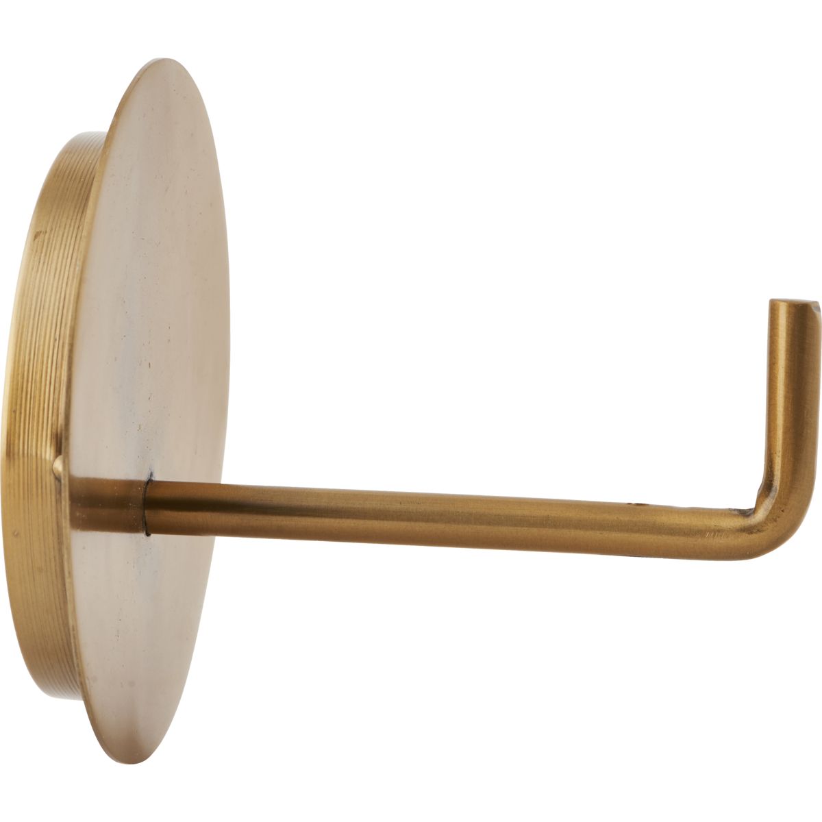 Toilet paper holder, HDText, Brass - l: 12.5 cm, dia: 13 cm / Messing