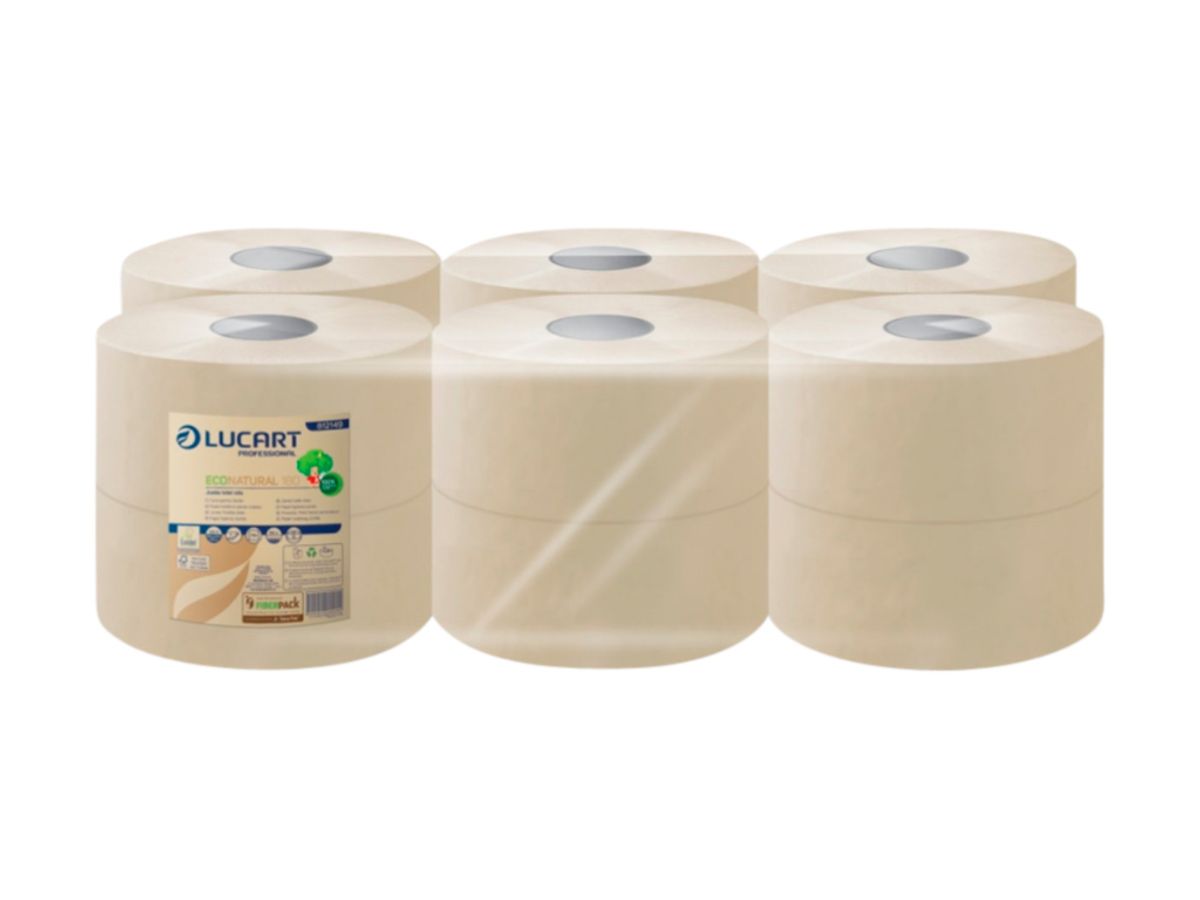 Toiletpapir Lucart Jumbo Mini 2 Lags 100% Genbrug 12 rl