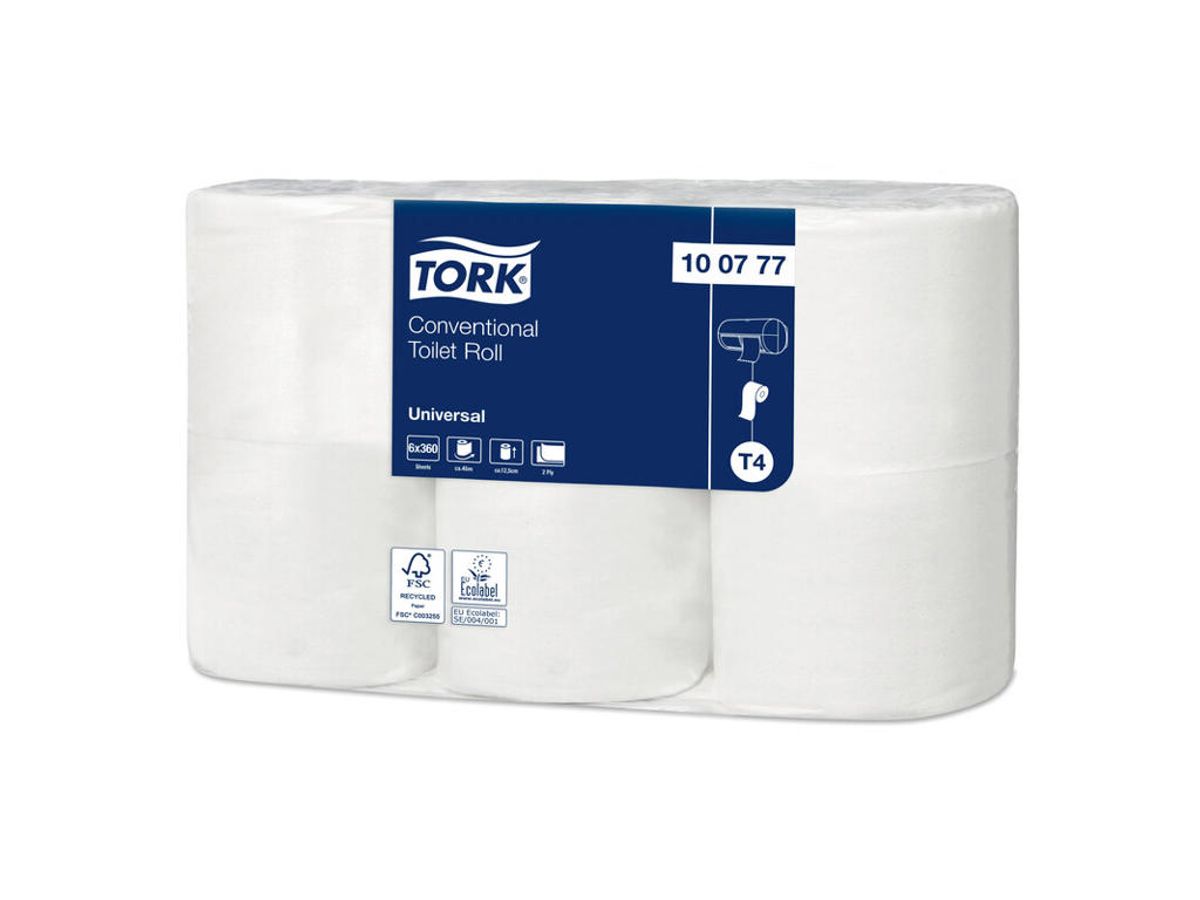 Toiletpapir Tork T4 100777 Universal 2-lags 42 rl.